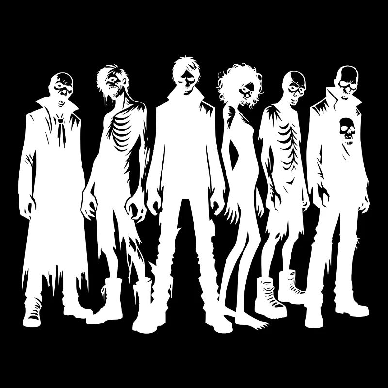 Funny Halloween Zombie Party Group