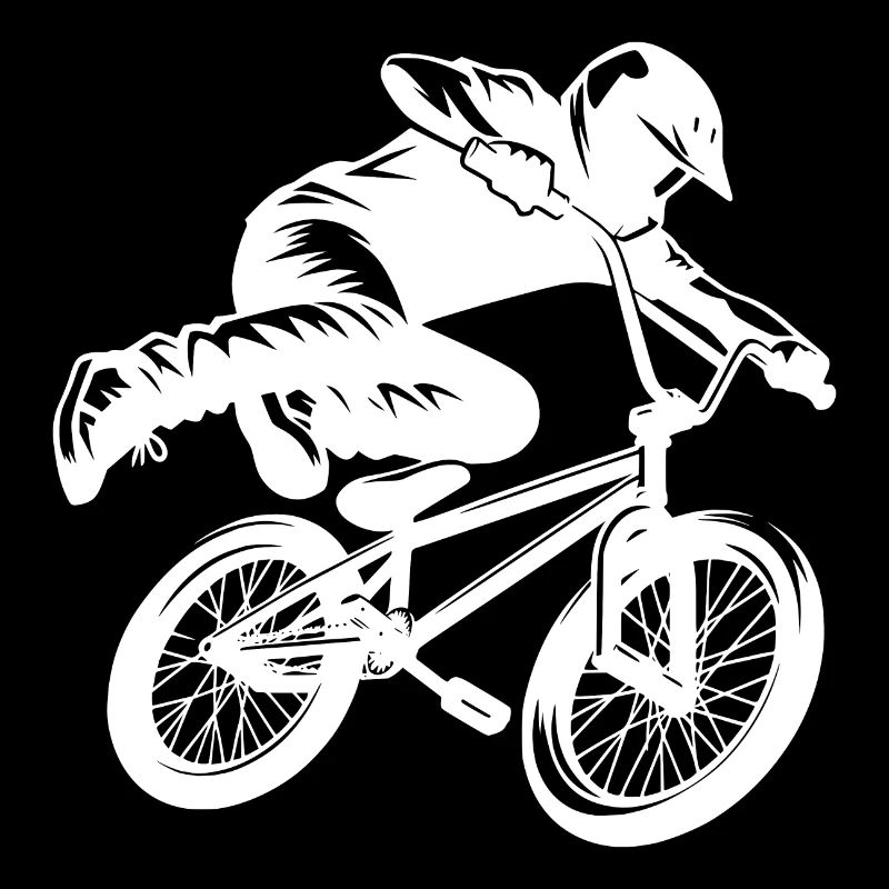 BMX Stunt Freestyle Fahrer Sprung Design