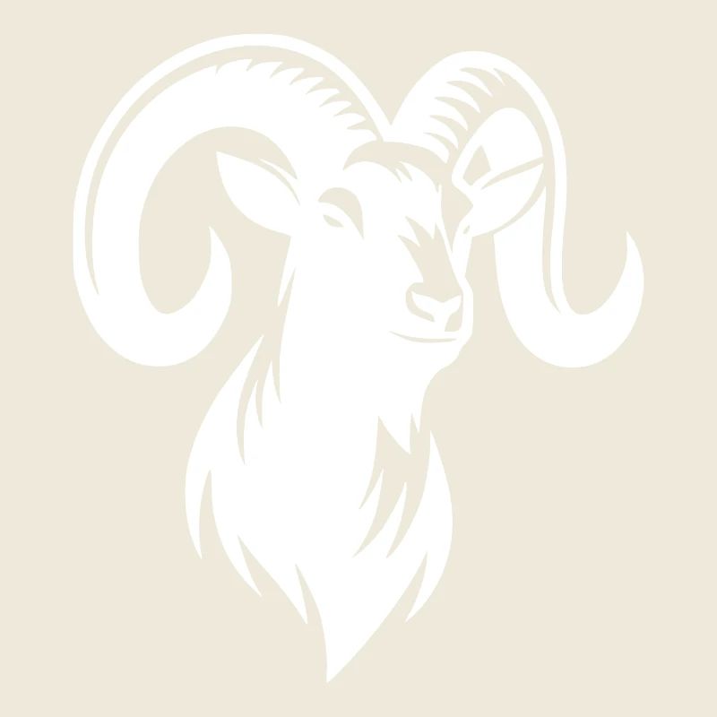 Bouc têtu avec d’énormes cornes