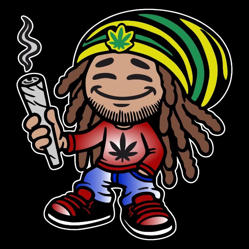 Dreadlock Smoker - Stoned man - High & Happy