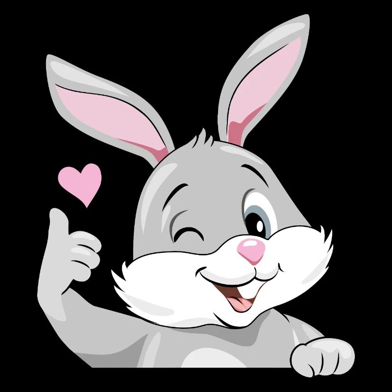 Smiling winking bunny likes