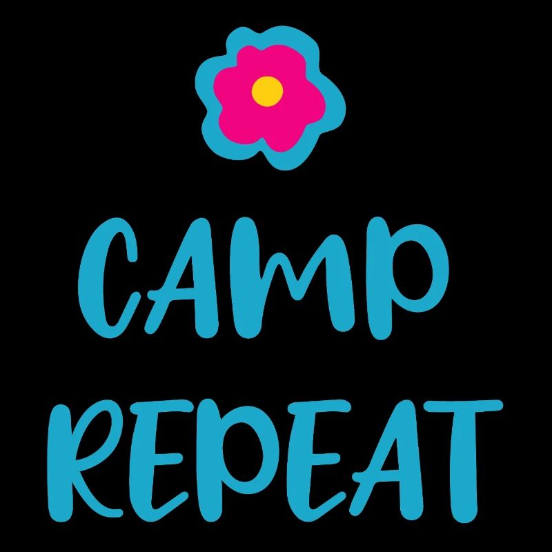 Camp Repeat coole Sprüche Urlaub englisch Fan