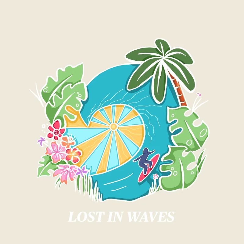 Perdu dans les vagues - Conception de vibrations de surf tropicales