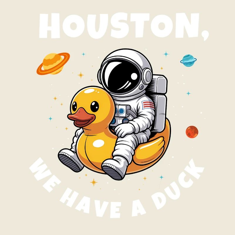 Canard astronaute dans l’espace