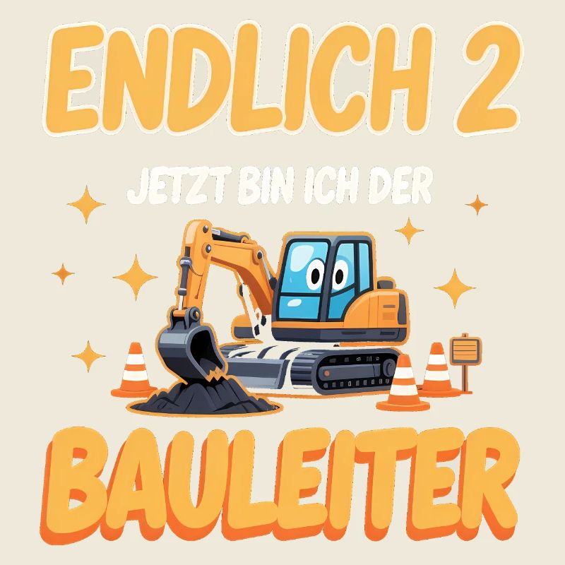Bagger 2. Geburtstag Junge – 2 Jahre Bauarbeiter G