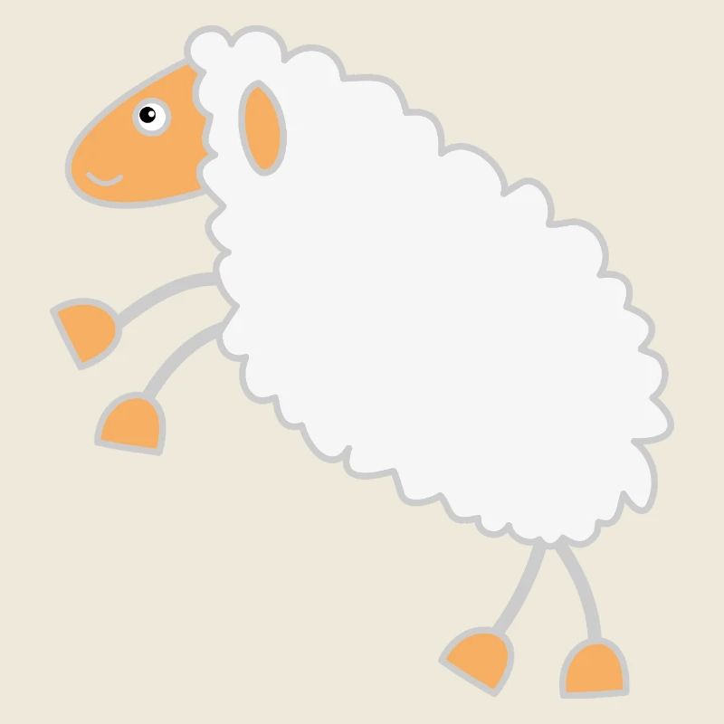 Conception de dessin animé de mouton moelleux