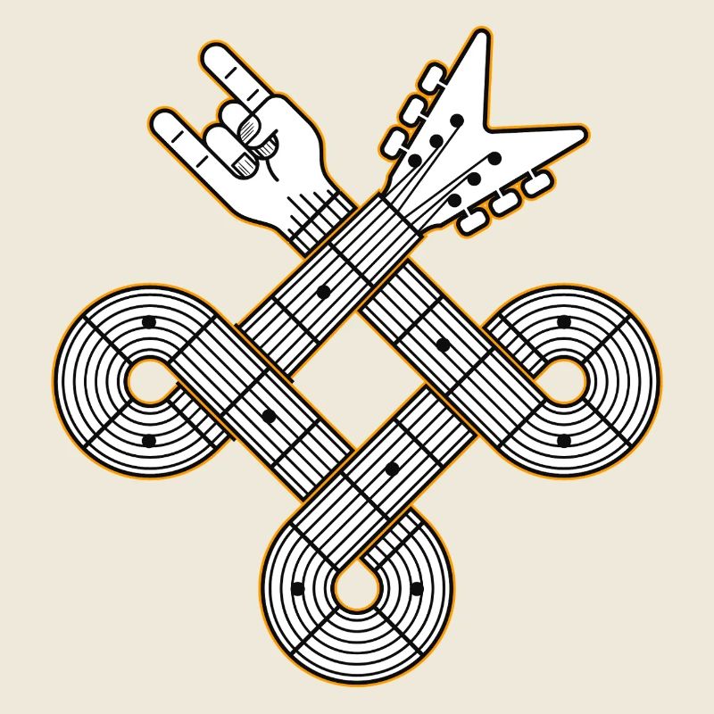 Nœud celtique de guitare entrelacée