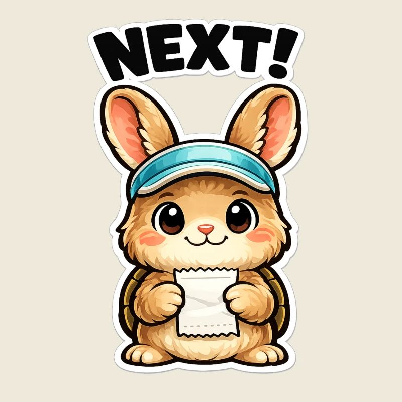 Next Bunny Note Sticker