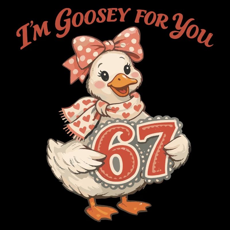 Goose 67 Valentine's Day Funny Heart Gift
