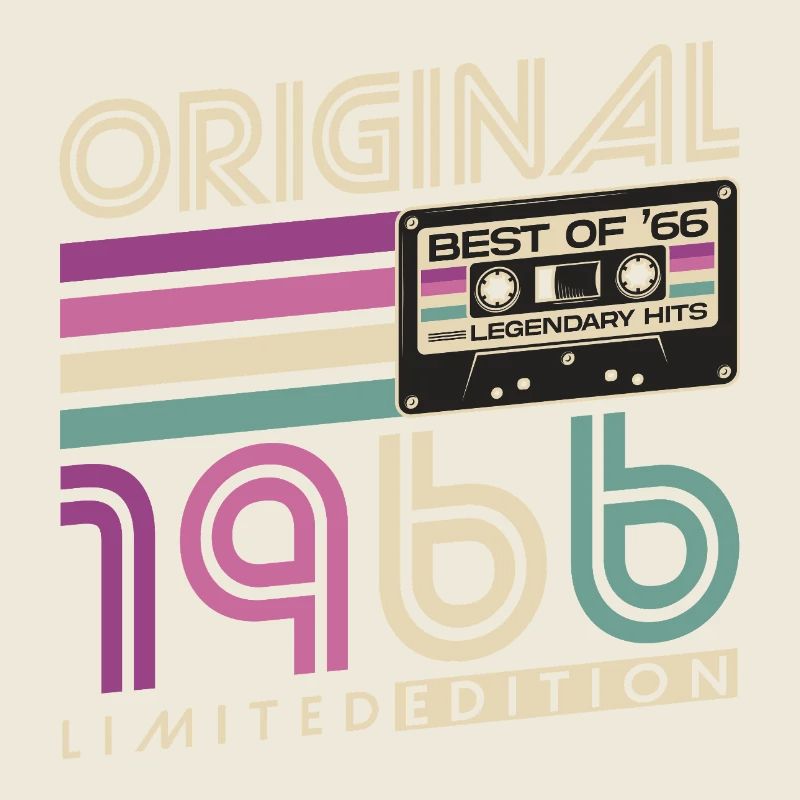 60e anniversaire 1966 Vintage Born Retro