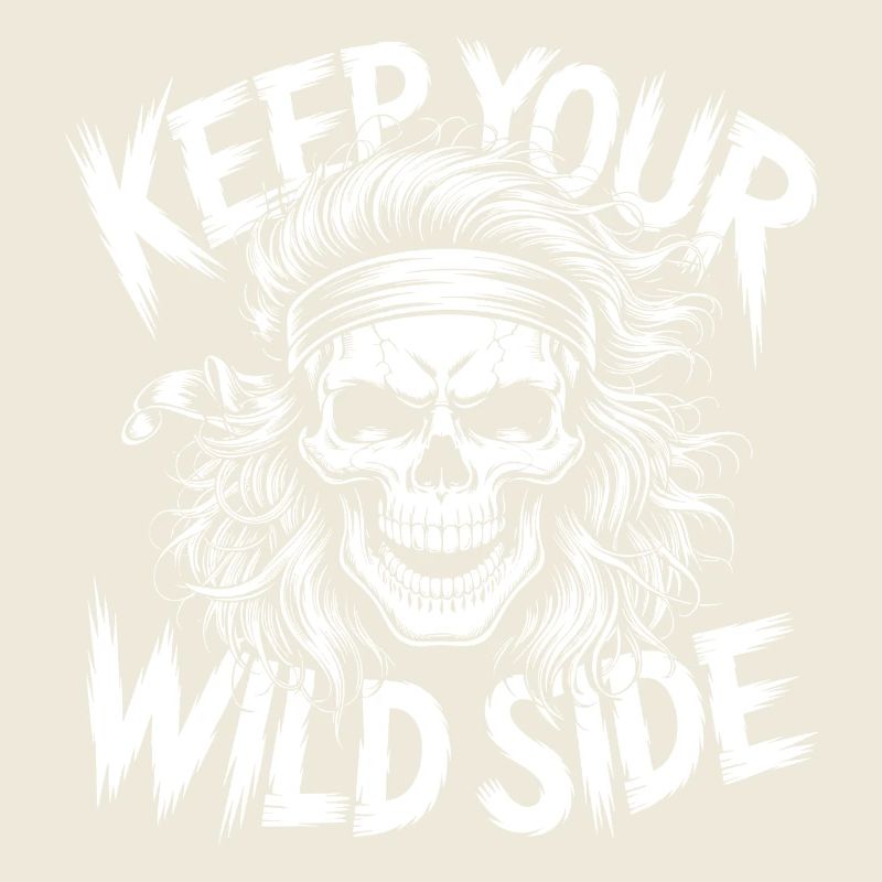 Wilde Seite Skull-Design