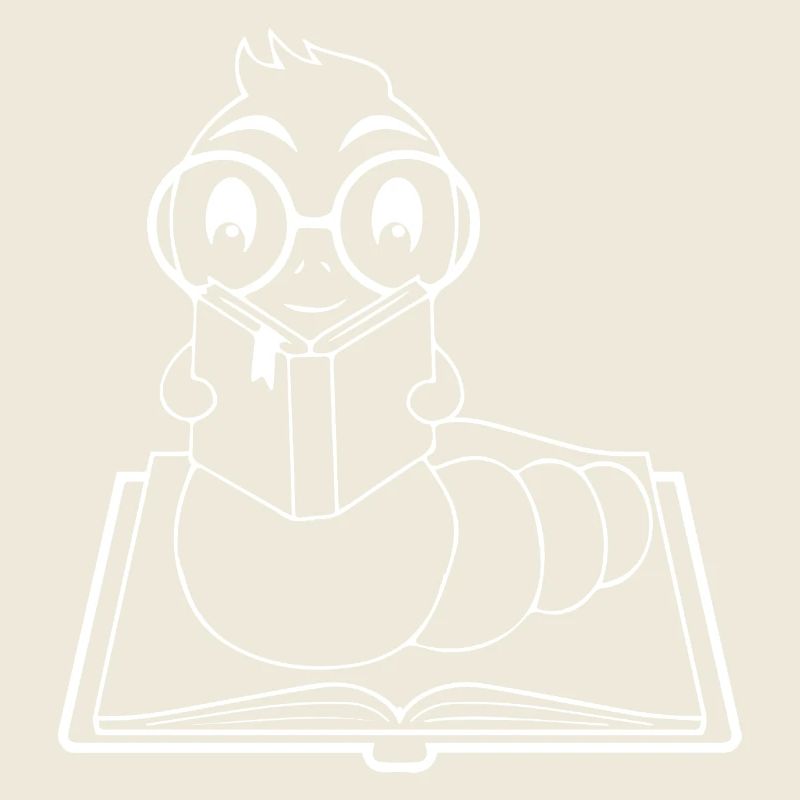 Minimalist Bookworm Nerd Silhouette
