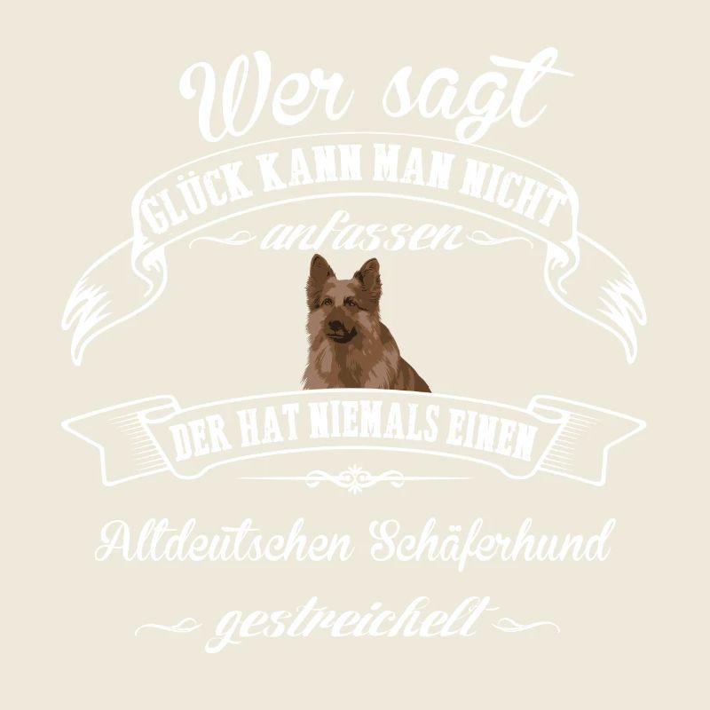 Old german shepherd dog happiness