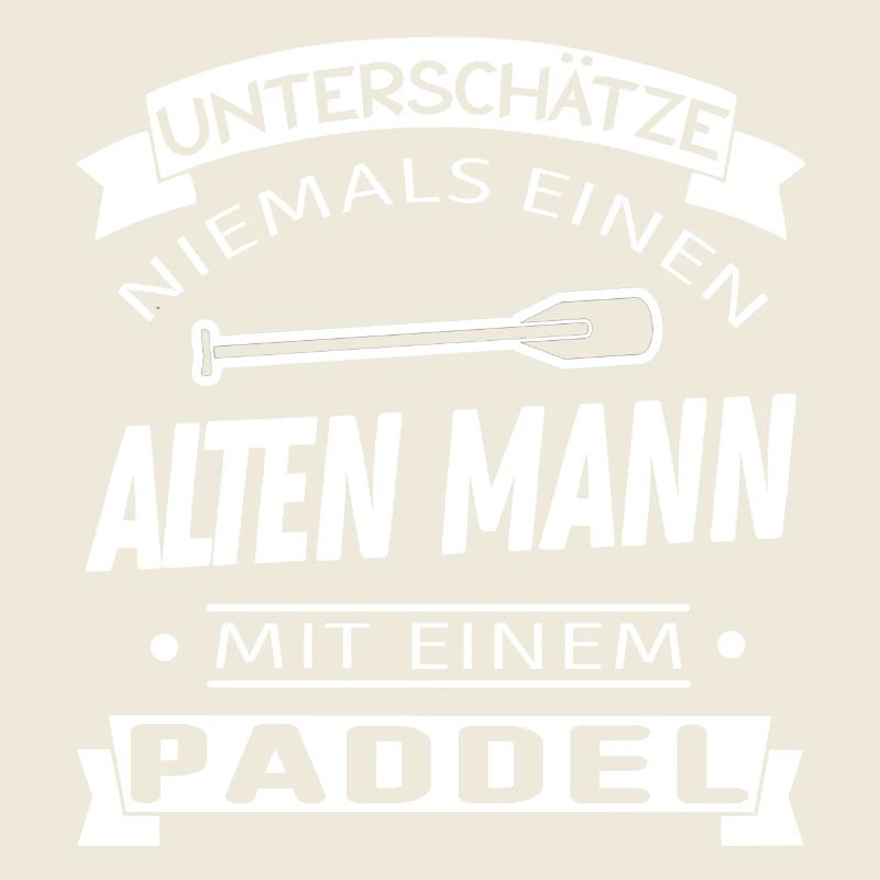 Alter Mann mit Paddel - Geschenk