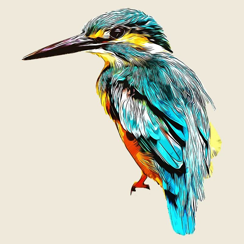 gxp oiseau de glace kingfisher vector art
