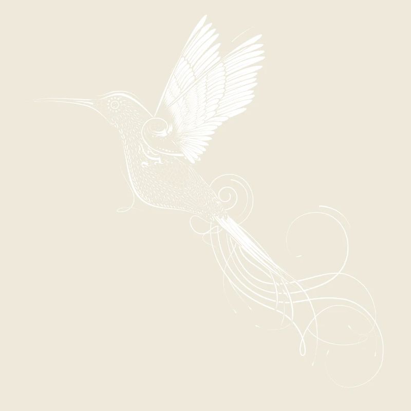 fantasievolle Kolibri Zeichnung