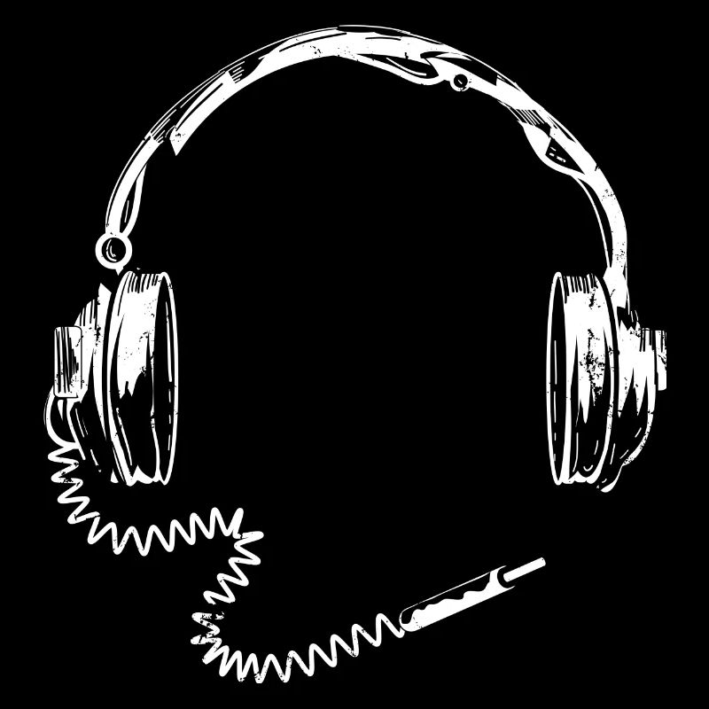Casque rétro avec câble