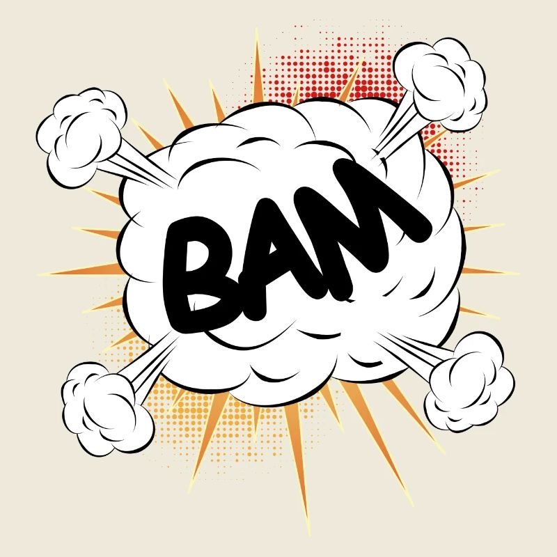 Bam Comic Kampf Wolke für eigene Texte & Motive