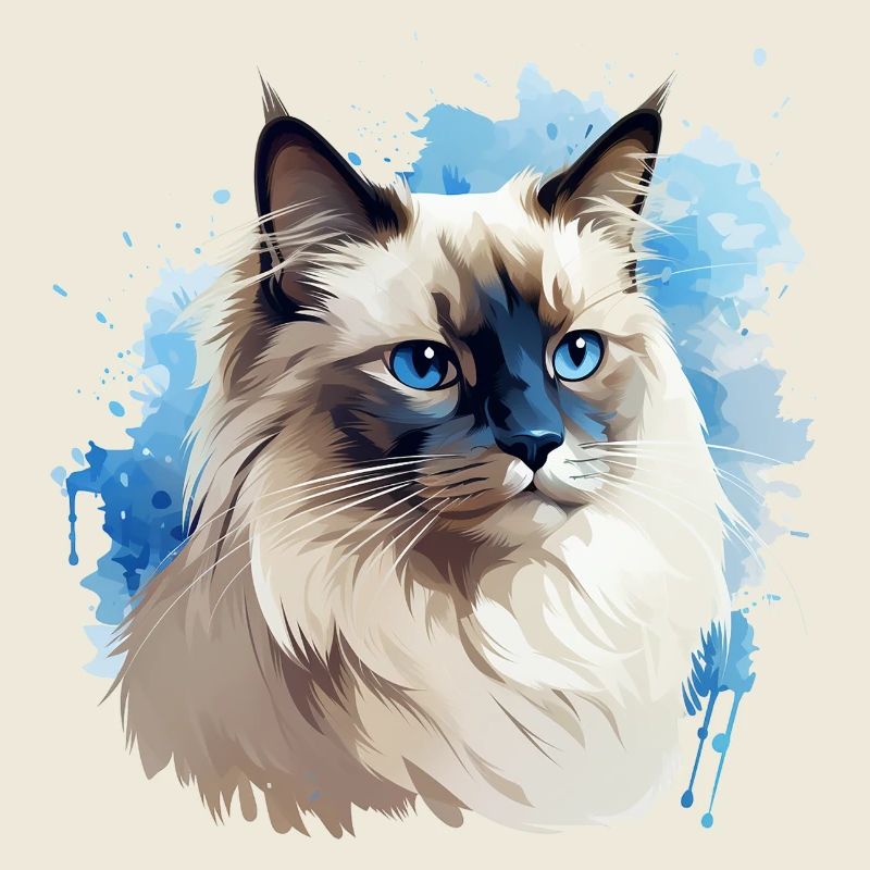 Tête de chat sacré Birman