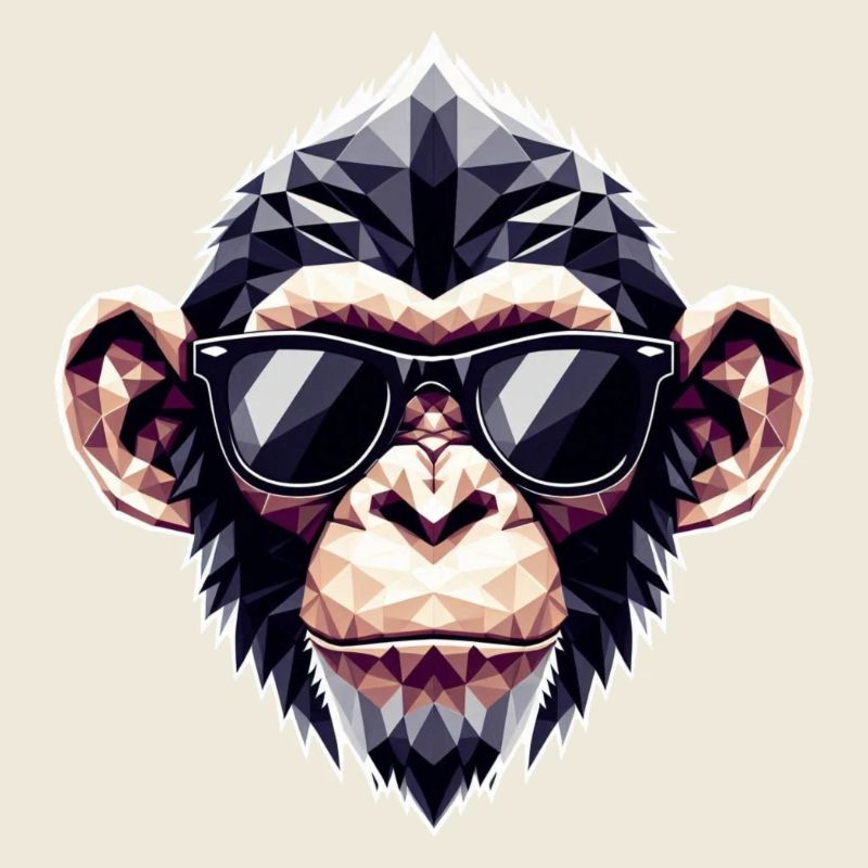 Monkey Glasses Polygon