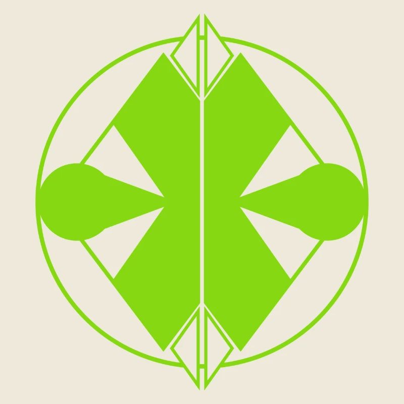 Logo Vert Moderne – Équilibre Naturel & Abstrait