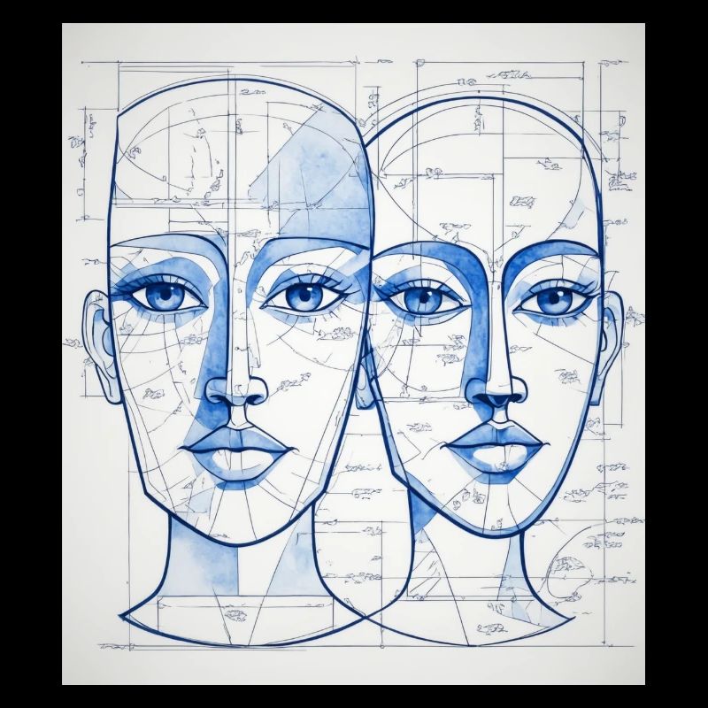 Technical sketch of the head
