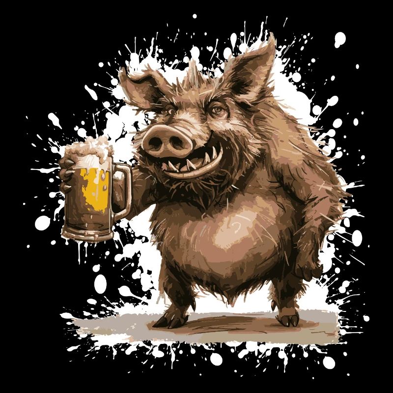 Schwein Bier Wildschwein