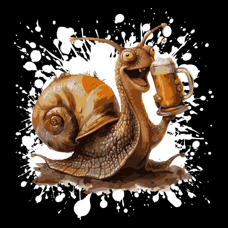 Schnecke Bier Lustig