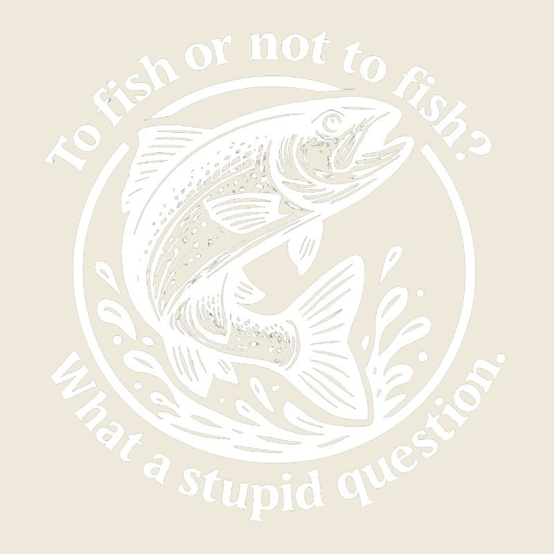 Funny fish motif with question