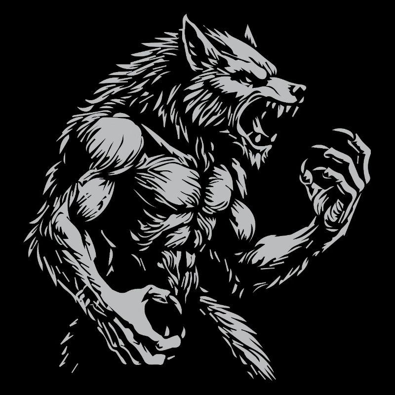 Grimmiger Warewolf Illustration