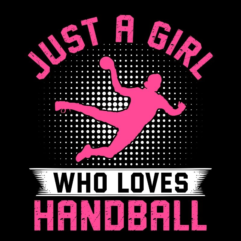 einfach ein Mädchen, das Handball liebt