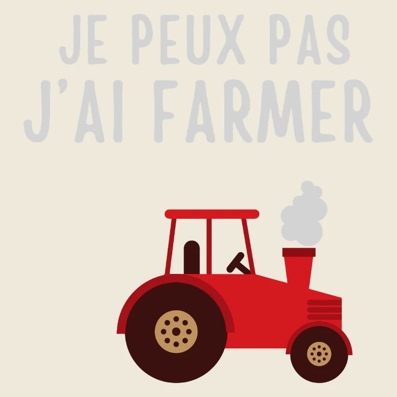 Humorous farmer in tractor