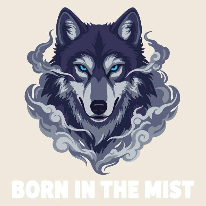 Nebelwolf : Wolfkopf dans la brume