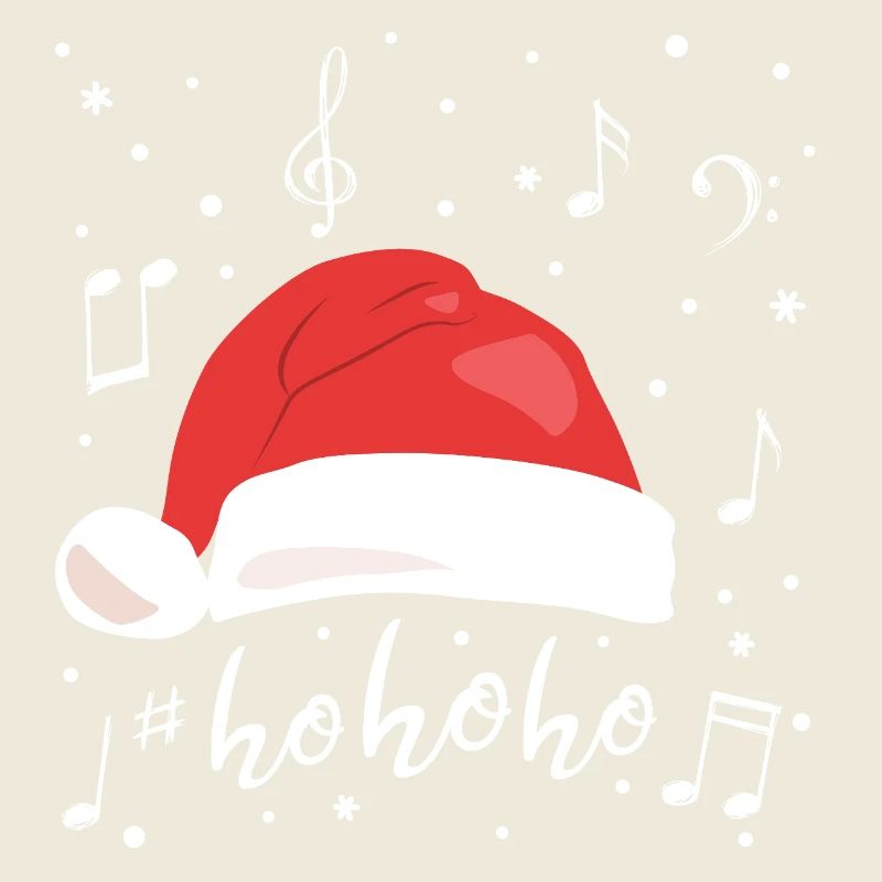 Ho ho ho Weihnachtsmütze Weihnachtsmann Musik Note