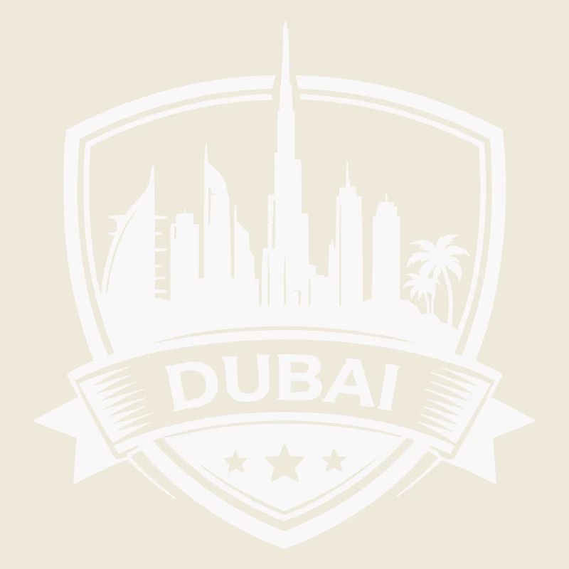 Panneau du badge de la Skyline de Dubaï