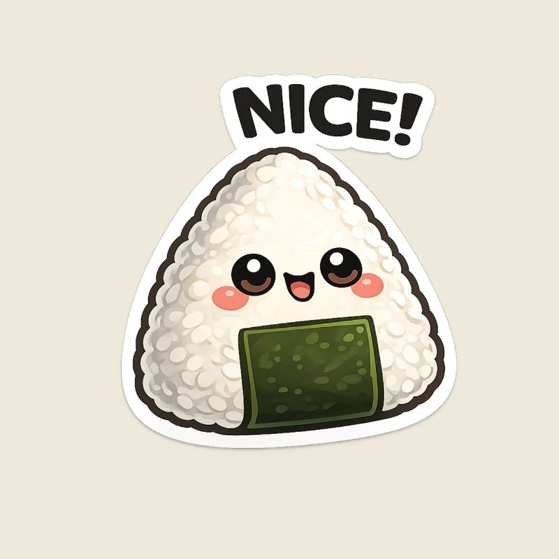 Onigiri de Kawaii avec algues