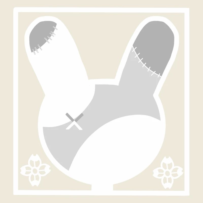 Silhouette du lapin-patchwork