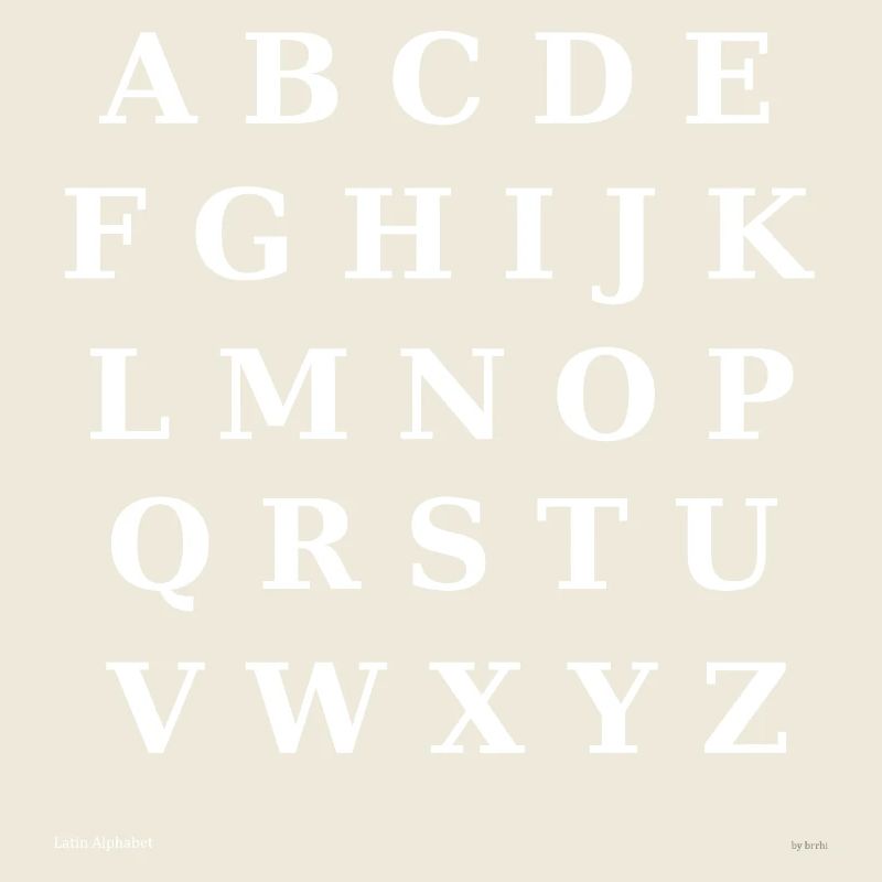 Latin Alphabet (white)