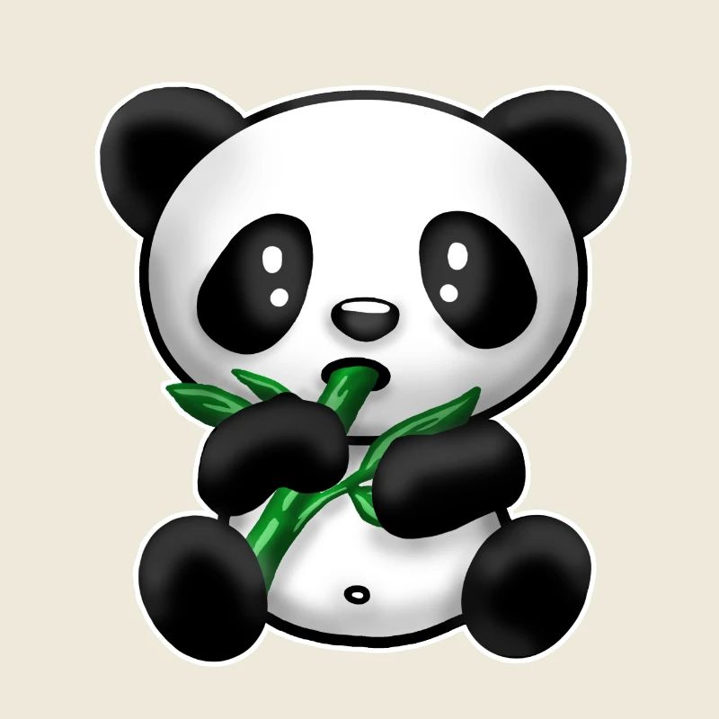 Panda avec du bambou