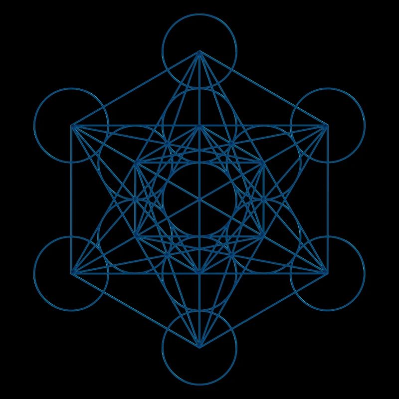 Metatron's Cube - blue