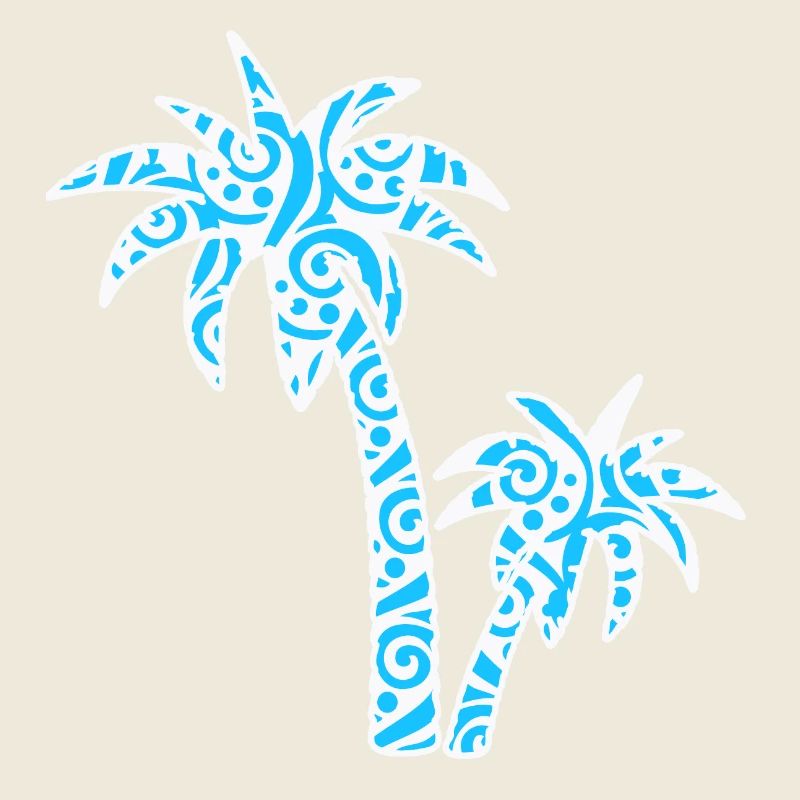 Tropic Wave Abstract Palm Design