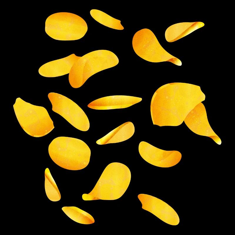 bright gold potato chips