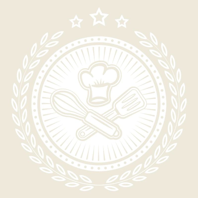 Chef's hat with laurel wreath & stars for chefs