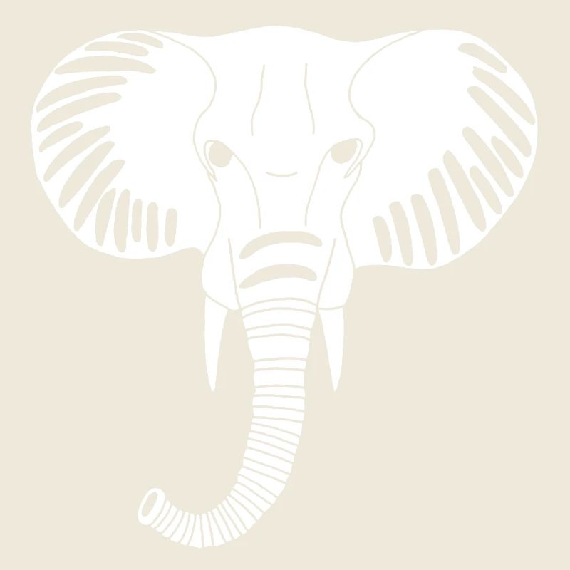 Tête d'éléphant blanc