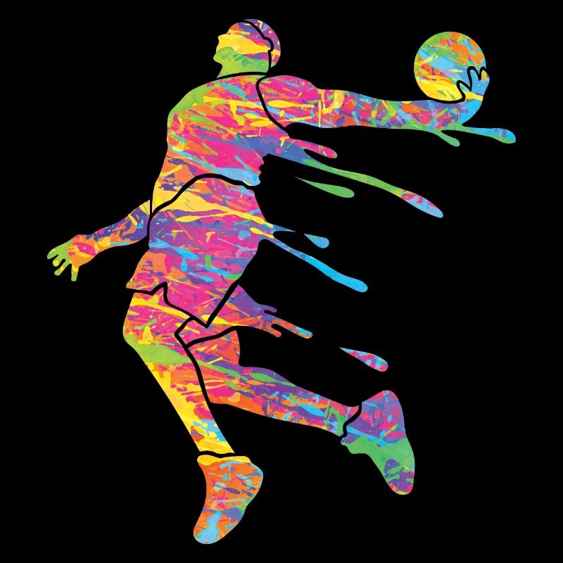 Basketteur Coloré Paint Slam Dunk Sports