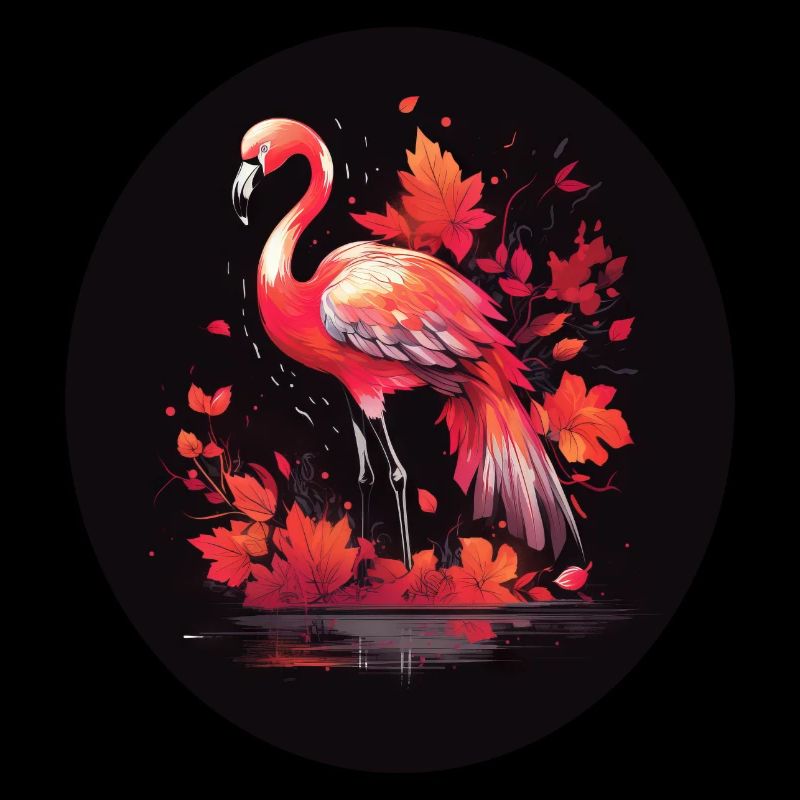 Flamant rose d’automne
