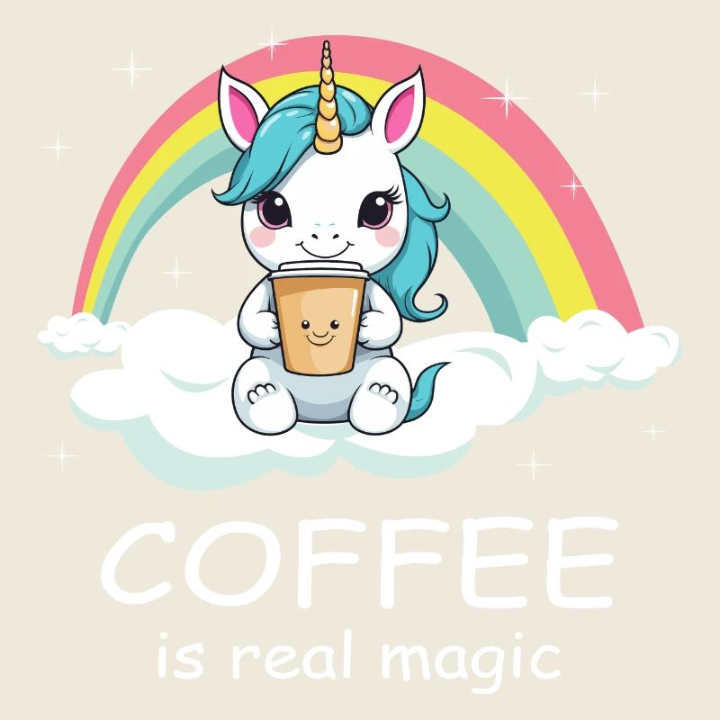 Süßes Kaffee Einhorn