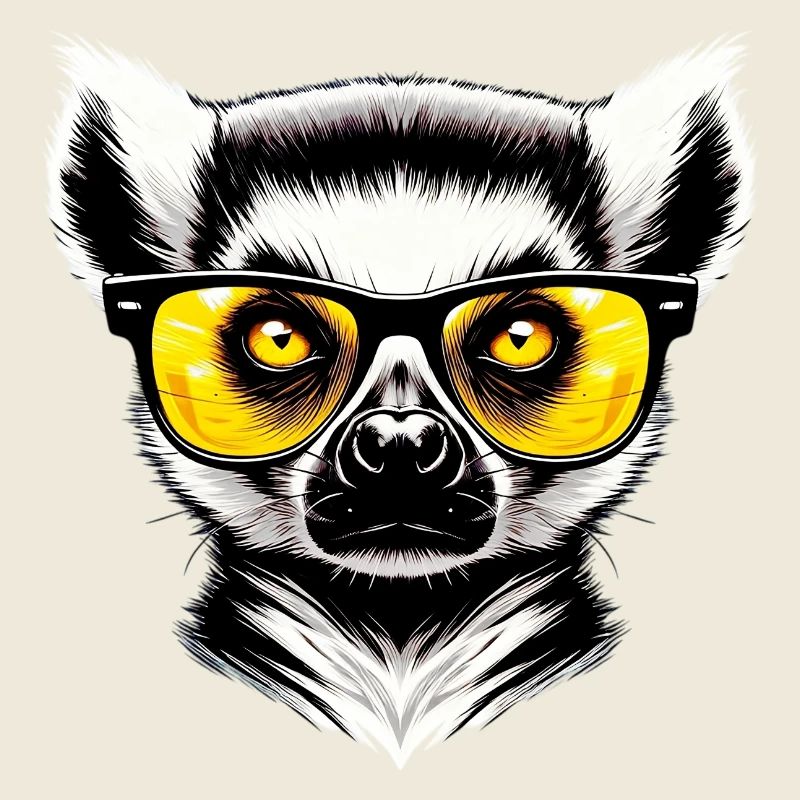Lémurien avec lunettes de soleil