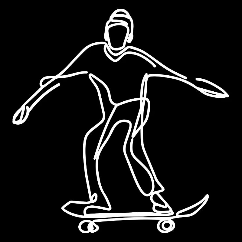 Skateboarder Drawing