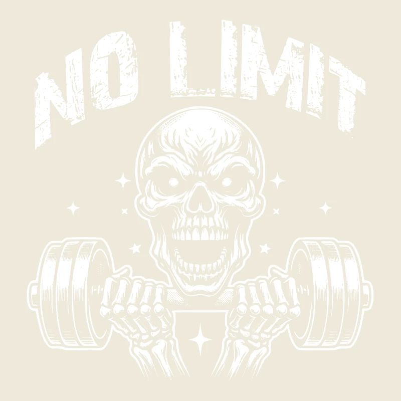 No Limit hartes Workout Skull mit Hantel